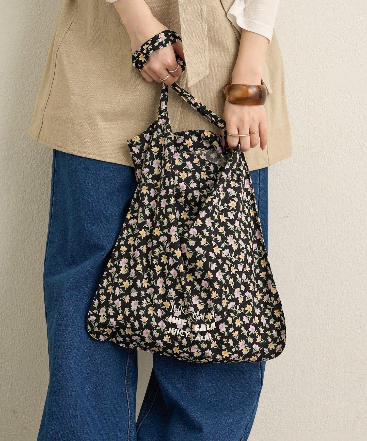 花卉圖案托特包