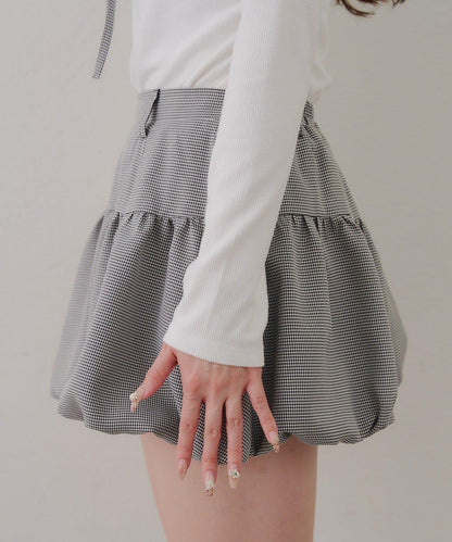 【2026春夏】多穿法上衣+泡泡迷你裙套裝