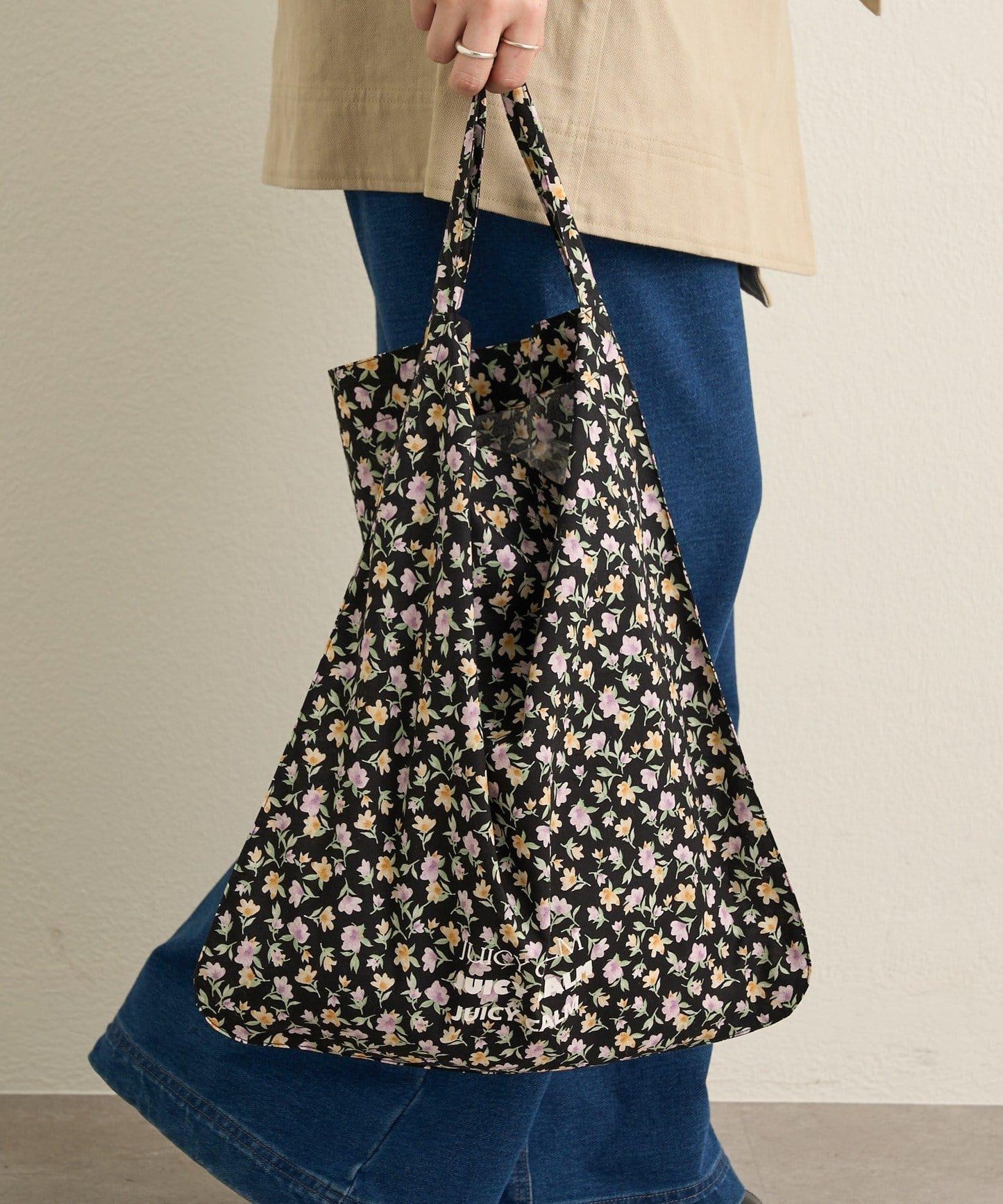 花卉圖案托特包