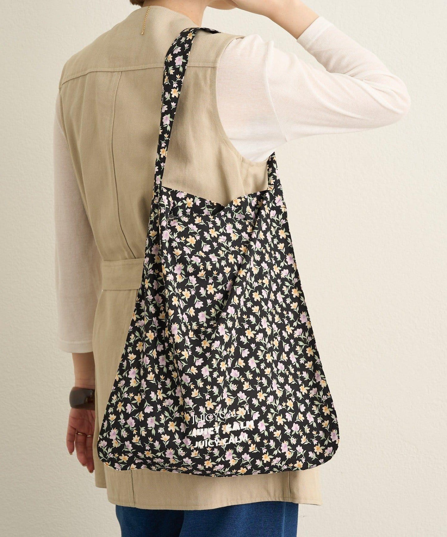 花卉圖案托特包