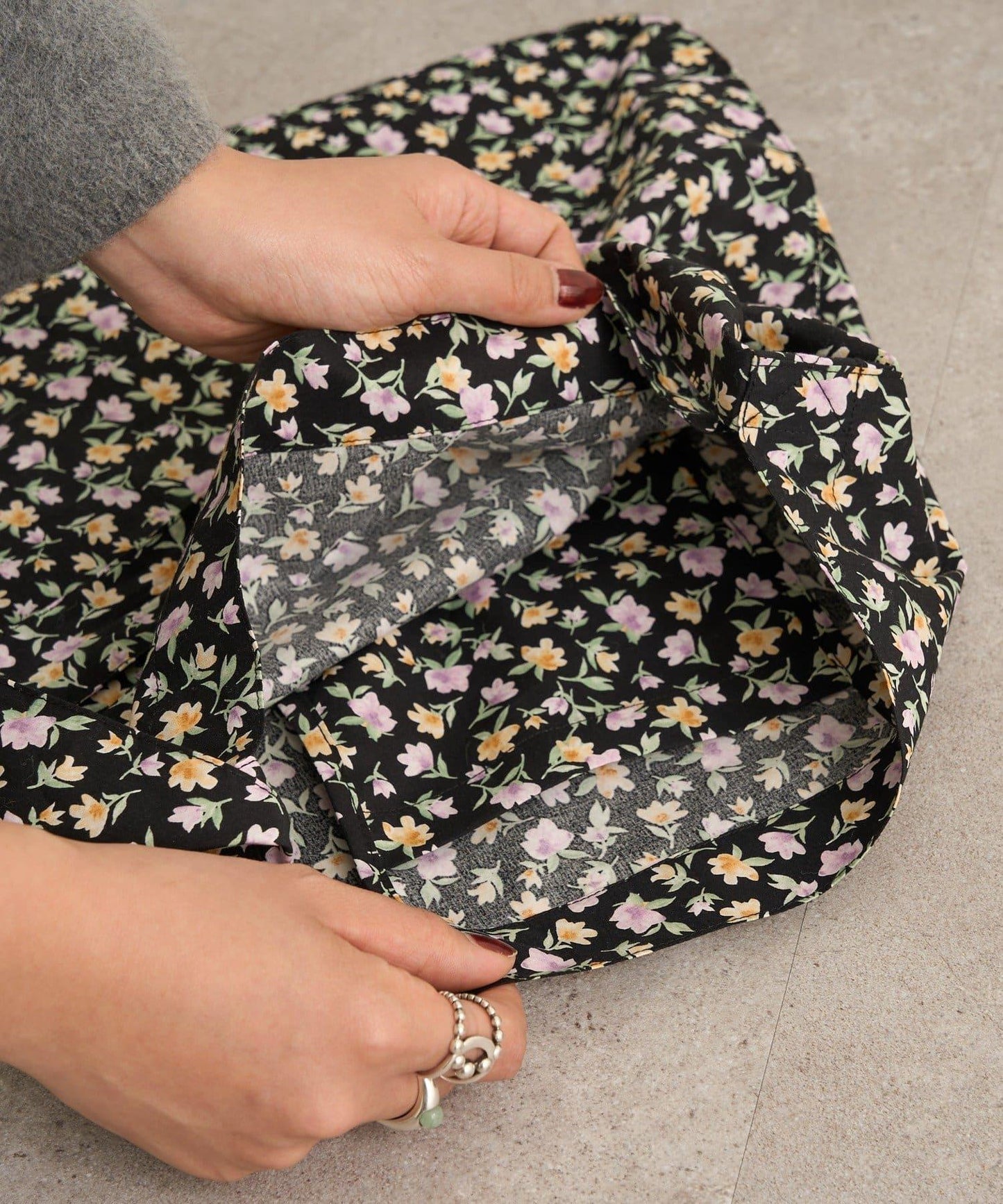 花卉圖案托特包