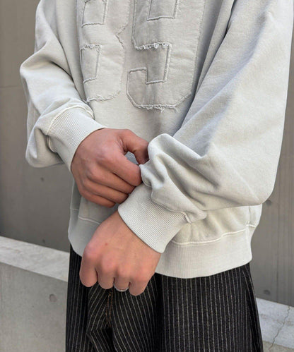 流蘇毛氈拼接衛衣