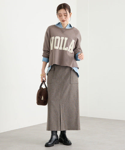 【優雅穿搭】環保斜紋呢口袋半身裙