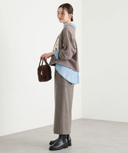 【優雅穿搭】環保斜紋呢口袋半身裙