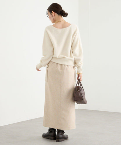 【優雅穿搭】環保斜紋呢口袋半身裙