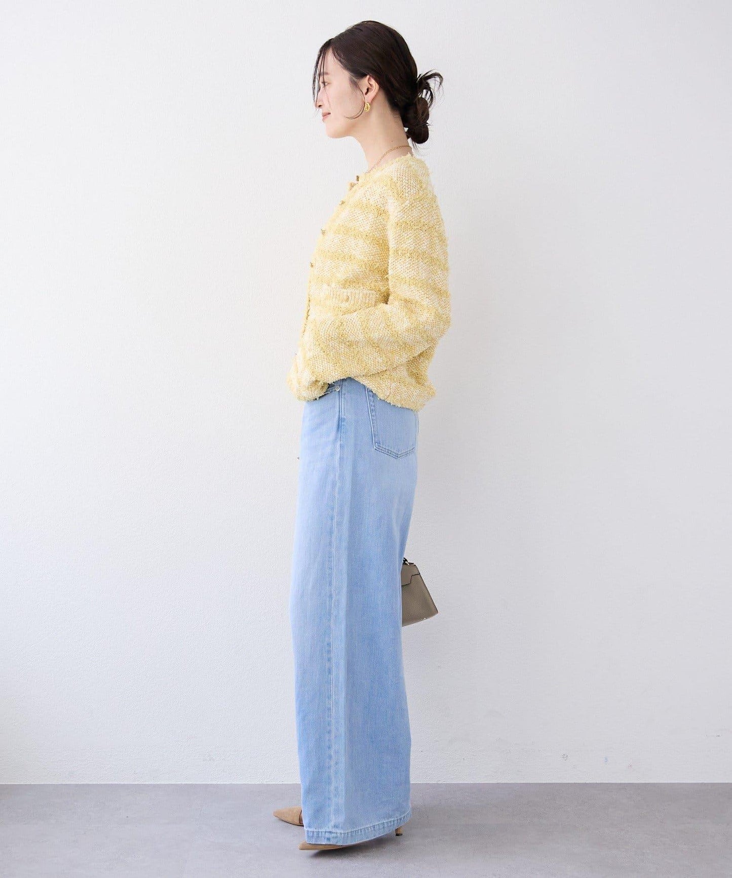 【優雅感】粗花呢短款開衫