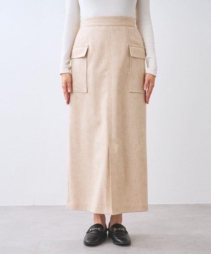 【優雅穿搭】環保斜紋呢口袋半身裙