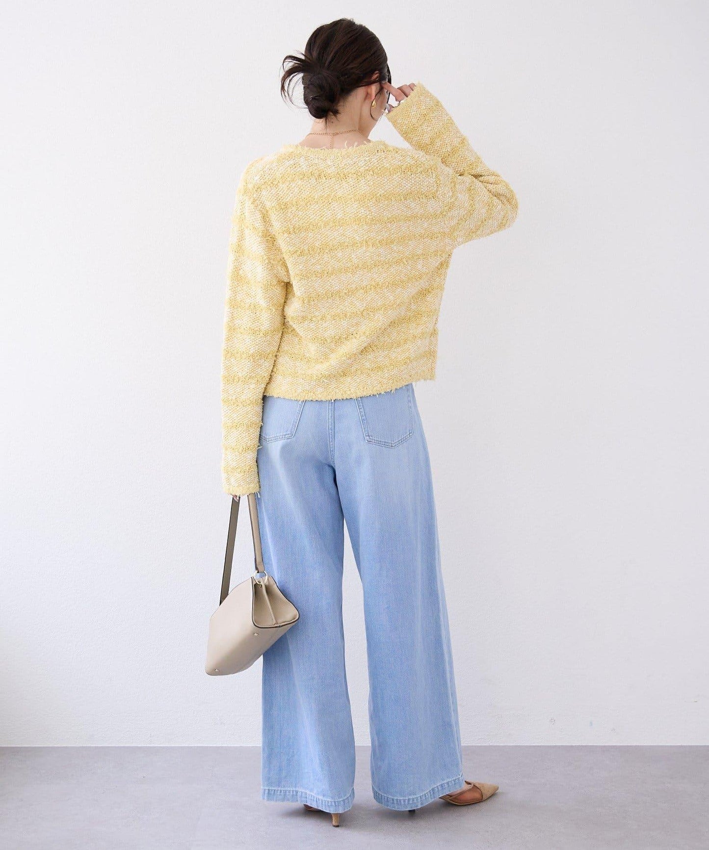 【優雅感】粗花呢短款開衫