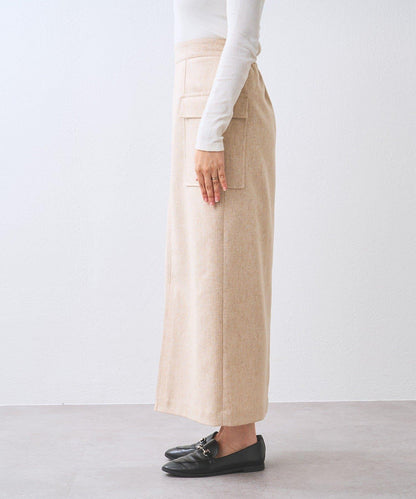 【優雅穿搭】環保斜紋呢口袋半身裙