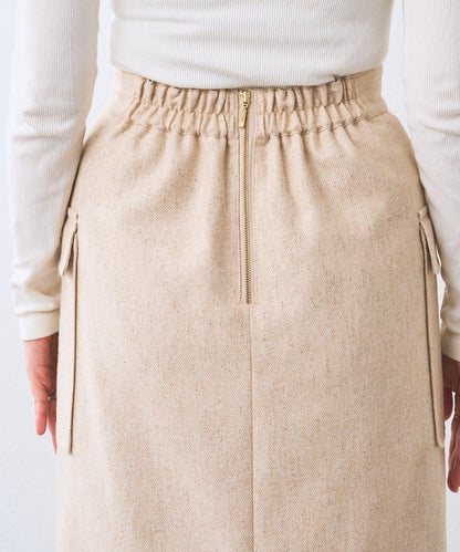 【優雅穿搭】環保斜紋呢口袋半身裙