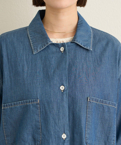 透視牛仔工裝外套