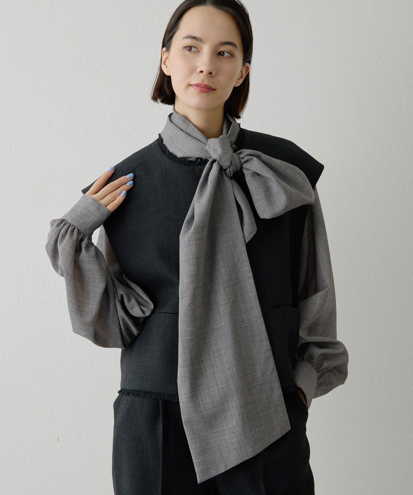 【THE PAUSE】花呢短款馬甲