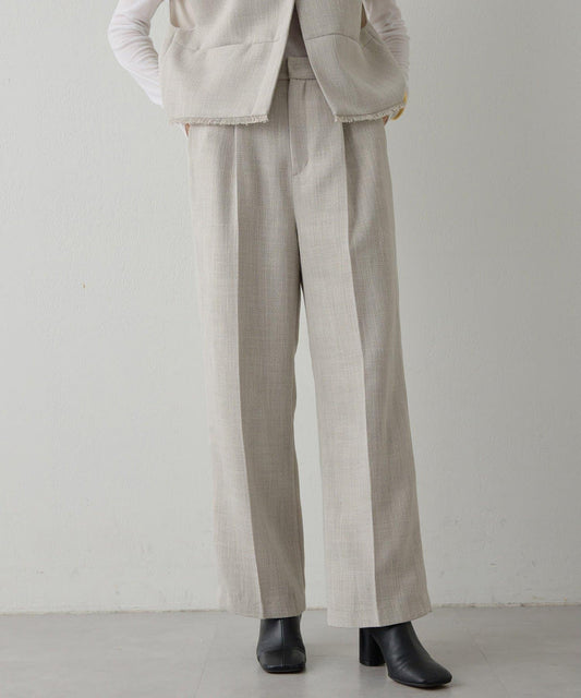 【THE PAUSE】斜紋褶皺長褲