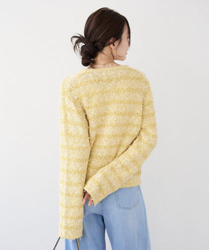 【優雅感】粗花呢短款開衫