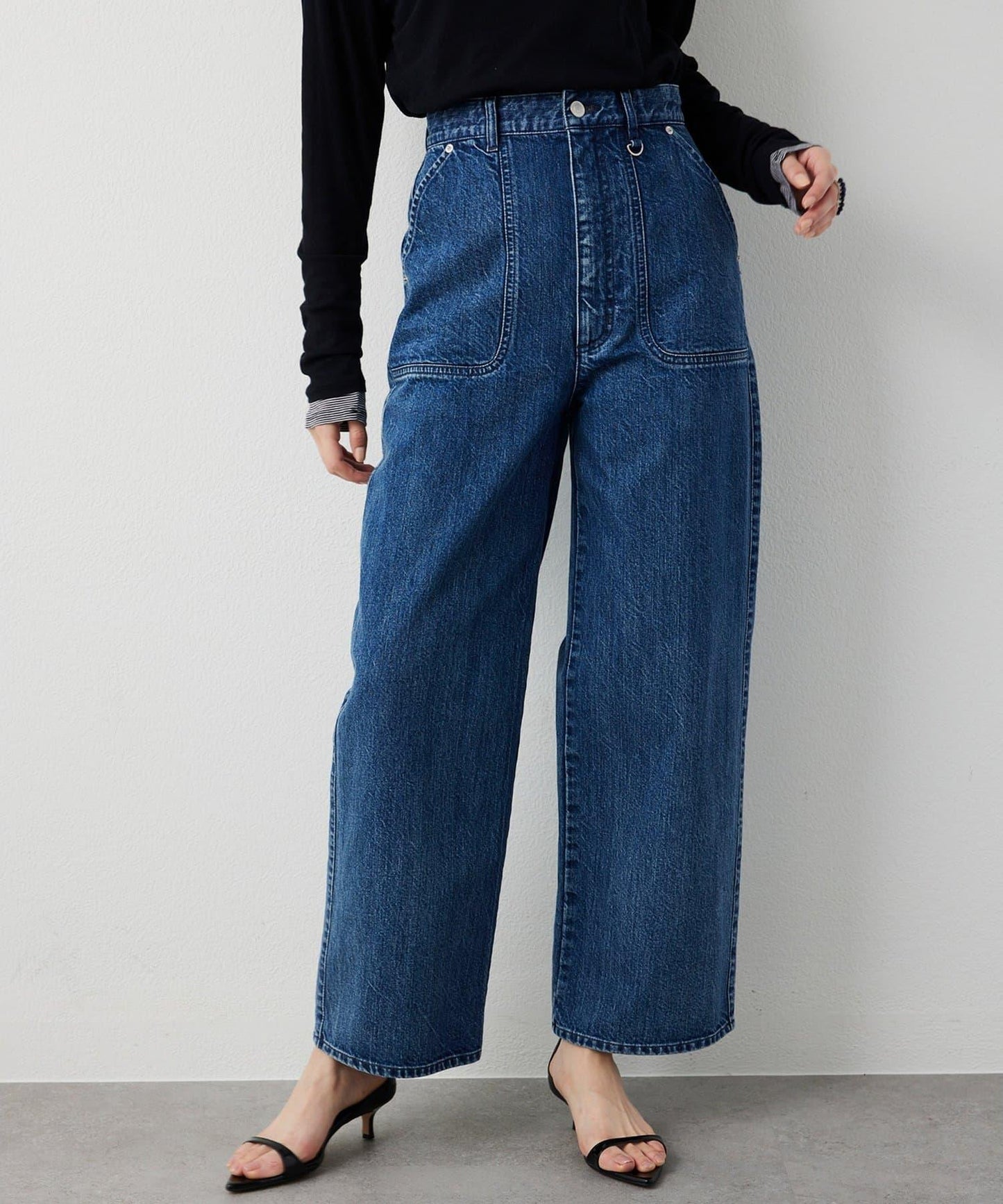 【THE PAUSE】牛仔工裝褲