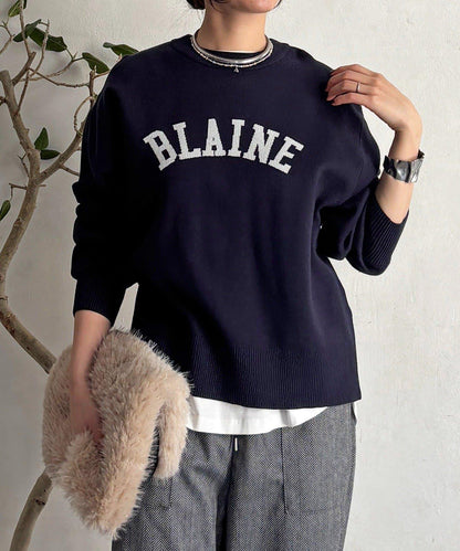 Logo針織衛衣套頭衫