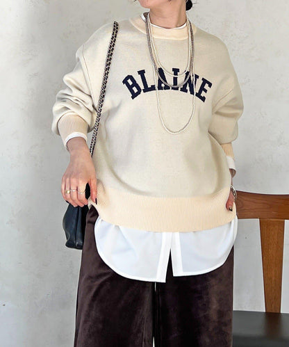 Logo針織衛衣套頭衫