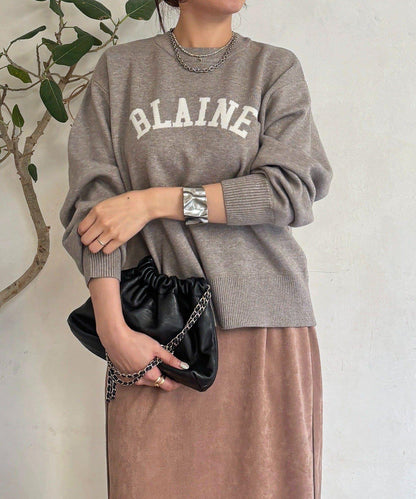 Logo針織衛衣套頭衫