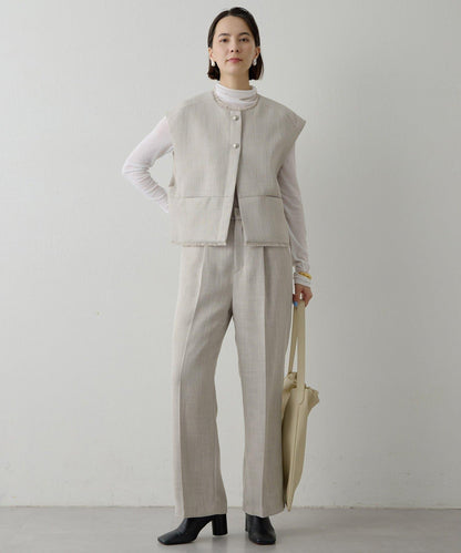 【THE PAUSE】斜紋褶皺長褲