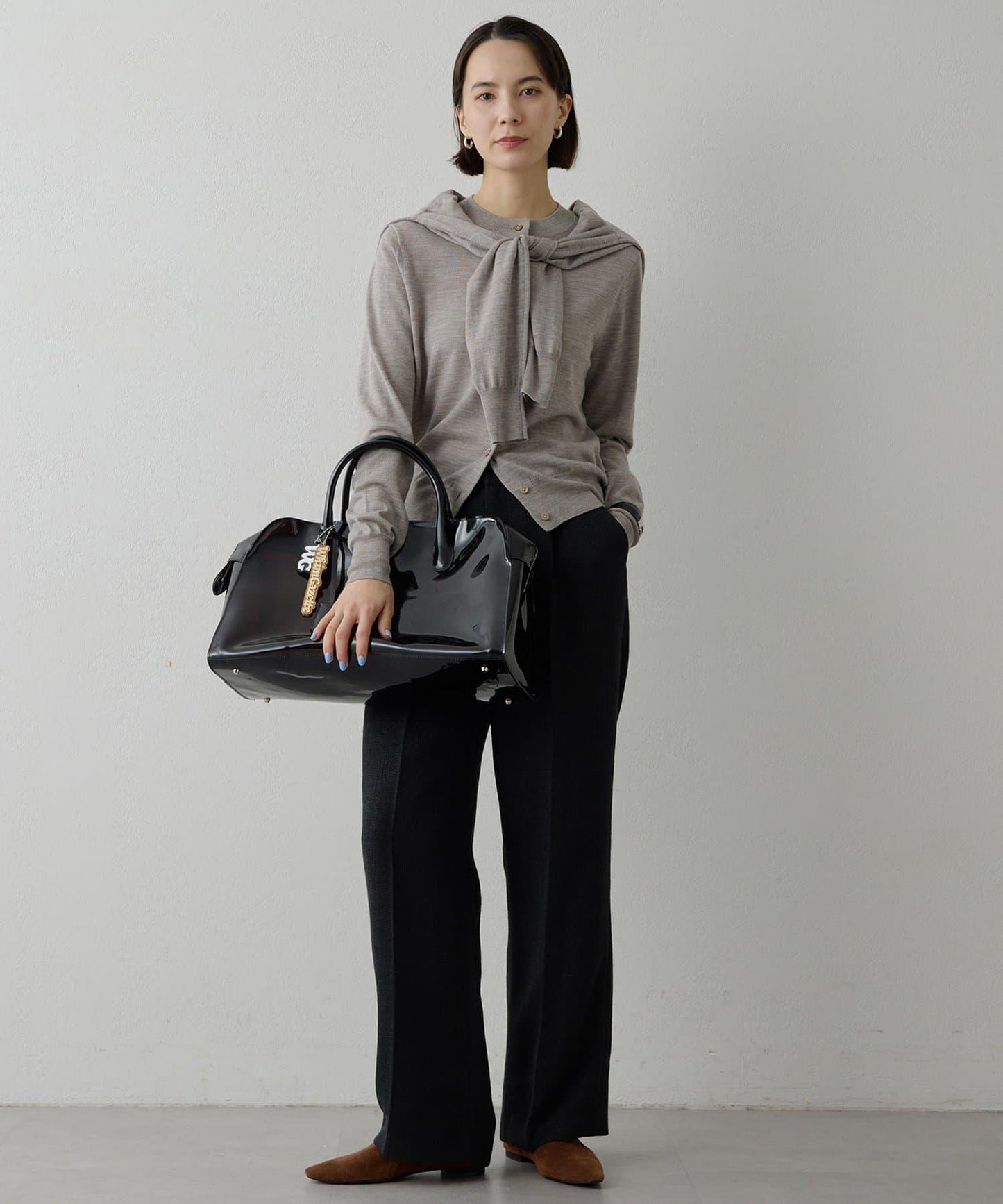 【THE PAUSE】斜紋褶皺長褲