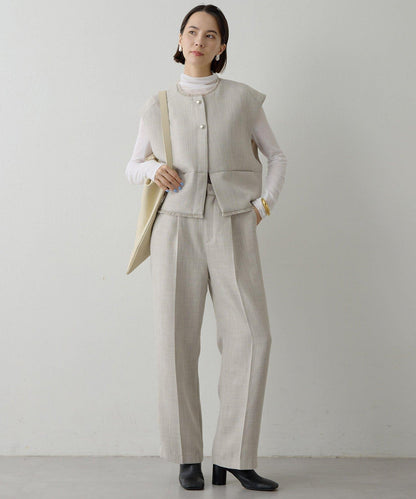 【THE PAUSE】斜紋褶皺長褲