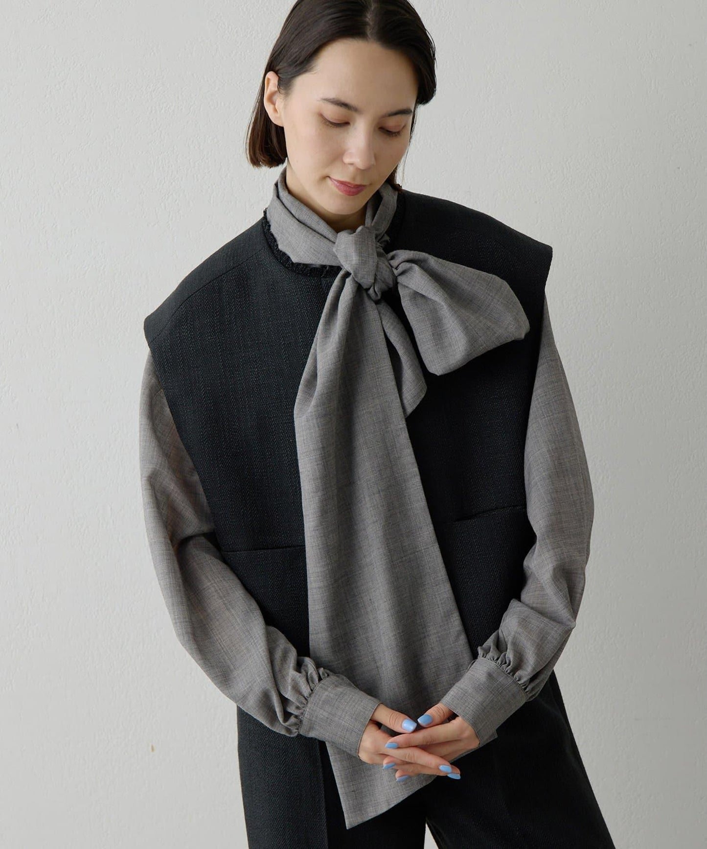 【THE PAUSE】花呢短款馬甲