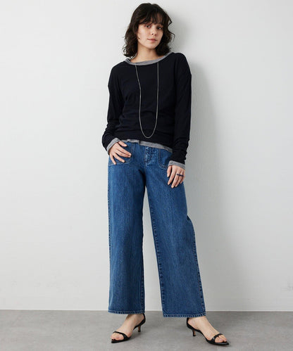 【THE PAUSE】透視羅紋長袖T恤