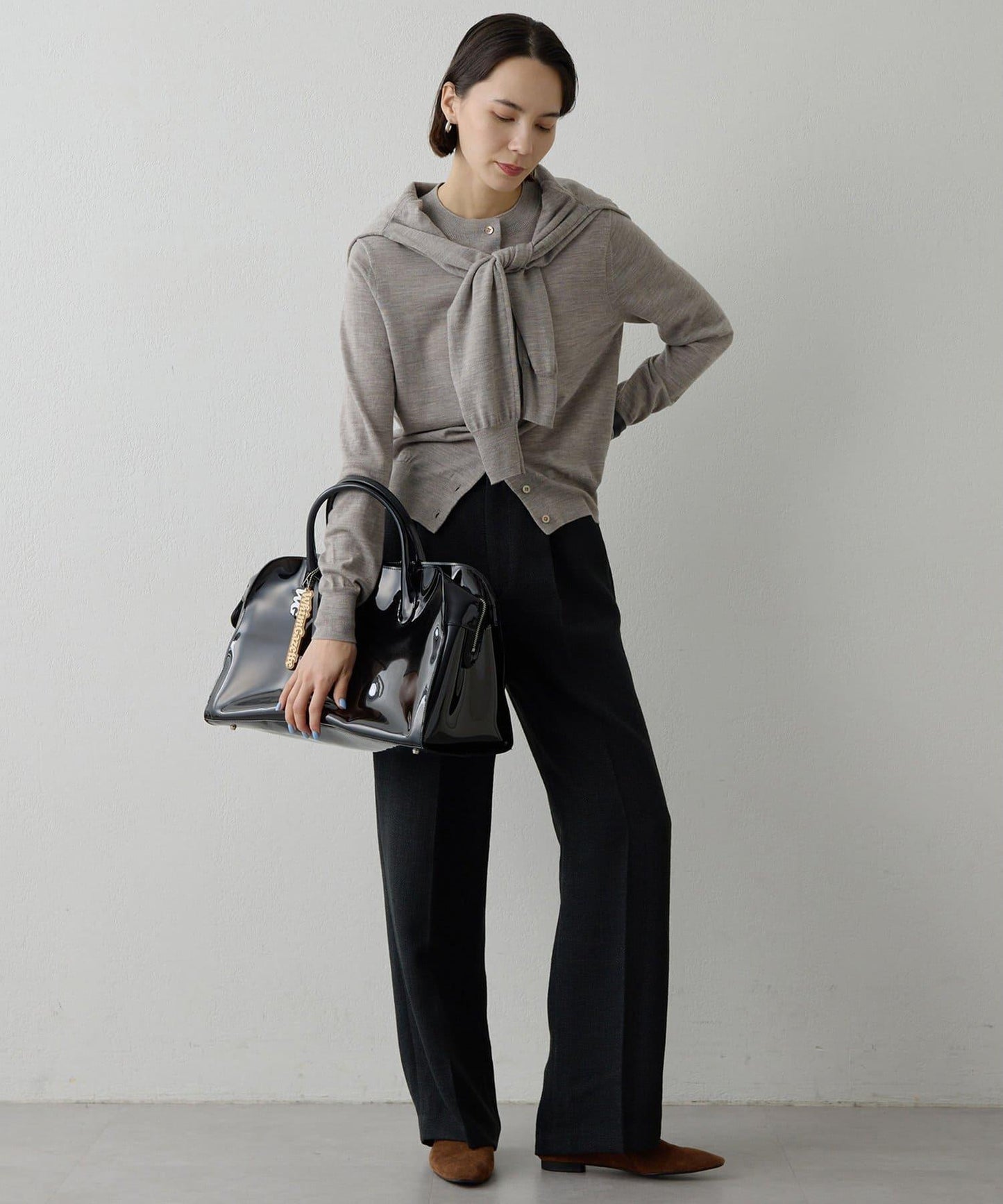 【THE PAUSE】斜紋褶皺長褲