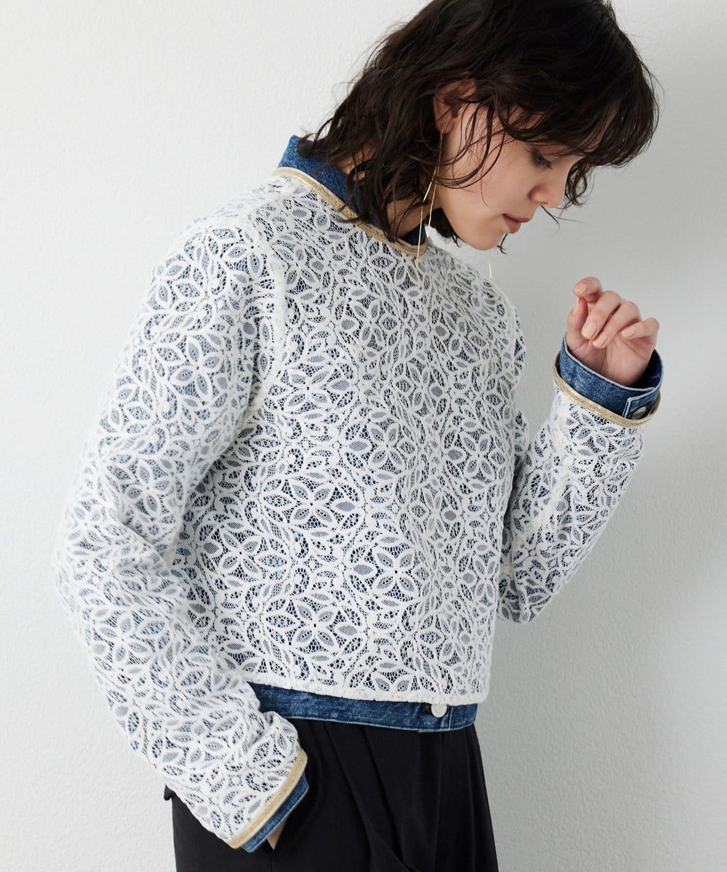 【THE PAUSE】植物花卉蕾絲襯衫