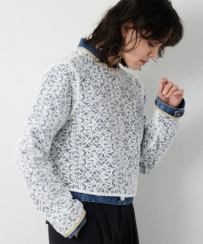 【THE PAUSE】植物花卉蕾絲襯衫
