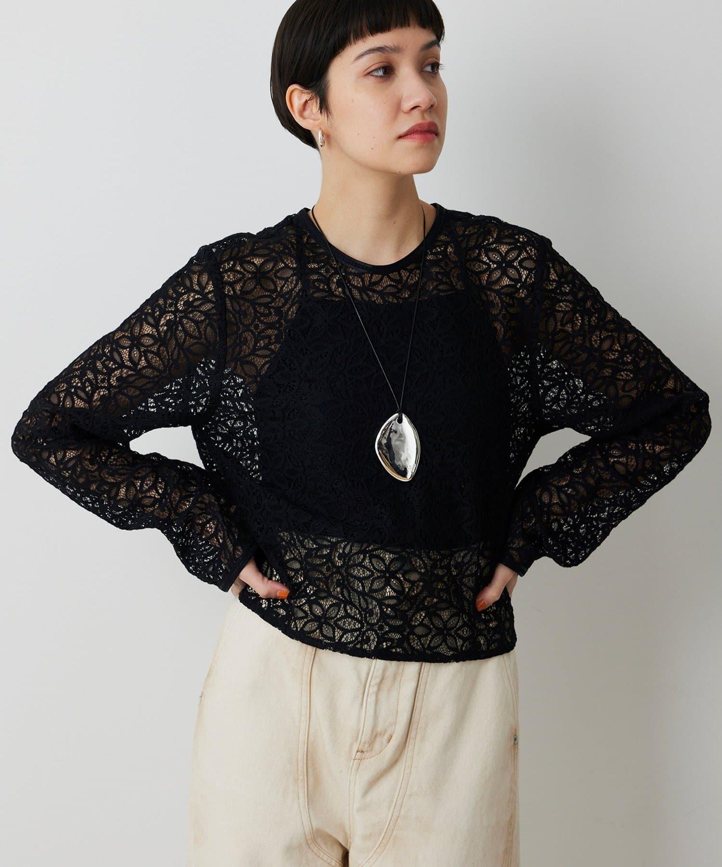 【THE PAUSE】植物花卉蕾絲襯衫