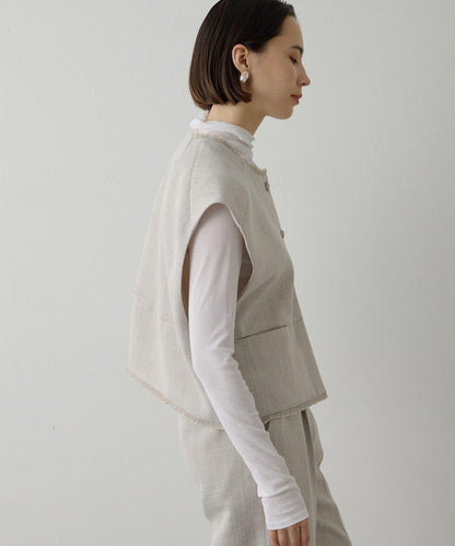 【THE PAUSE】花呢短款馬甲