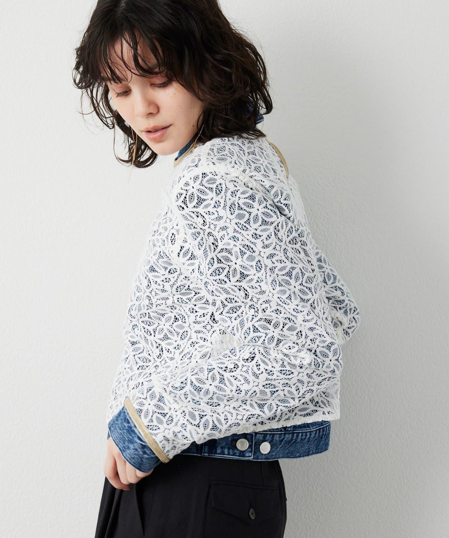 【THE PAUSE】植物花卉蕾絲襯衫