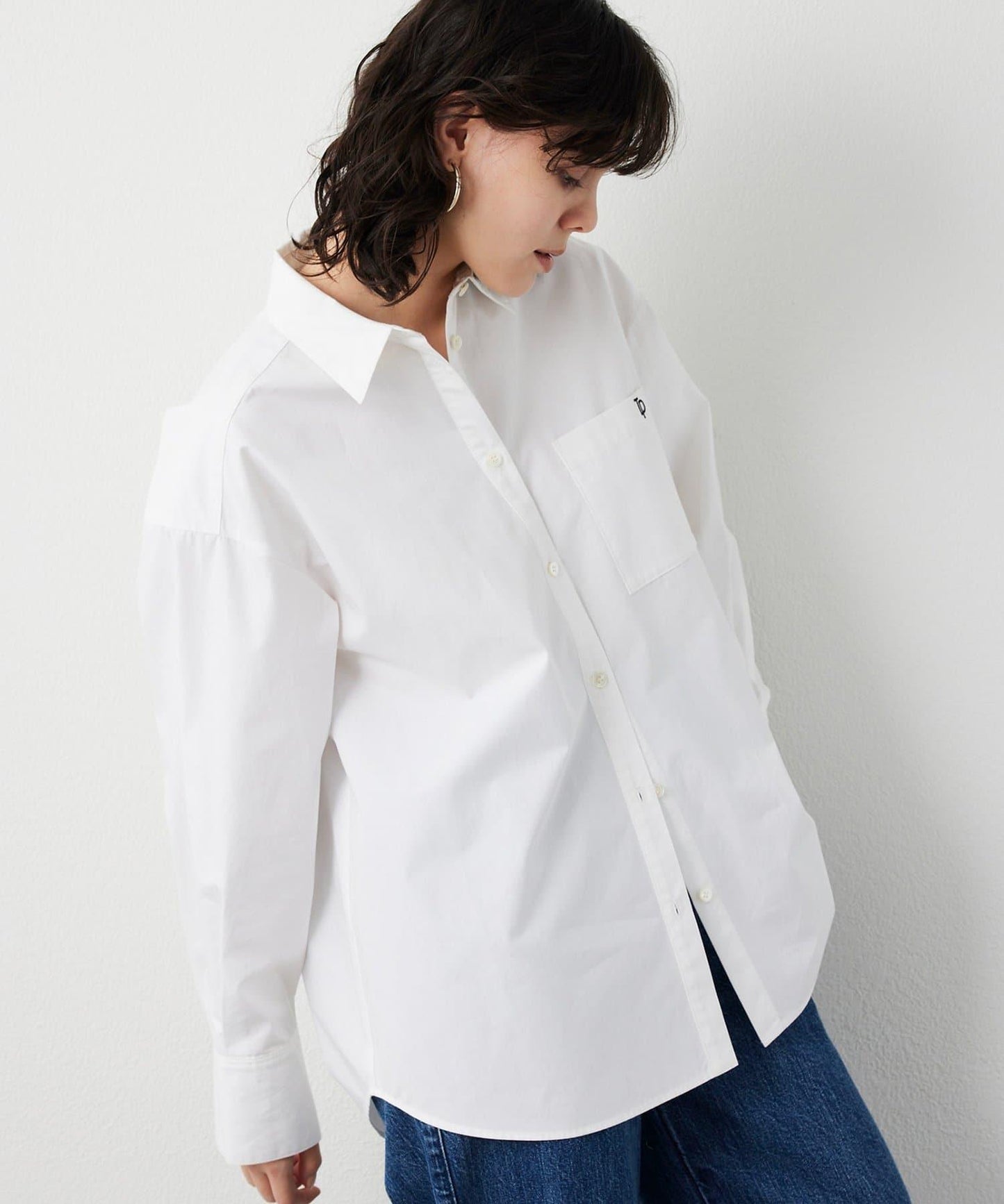 【THE PAUSE】口袋刺繡襯衫