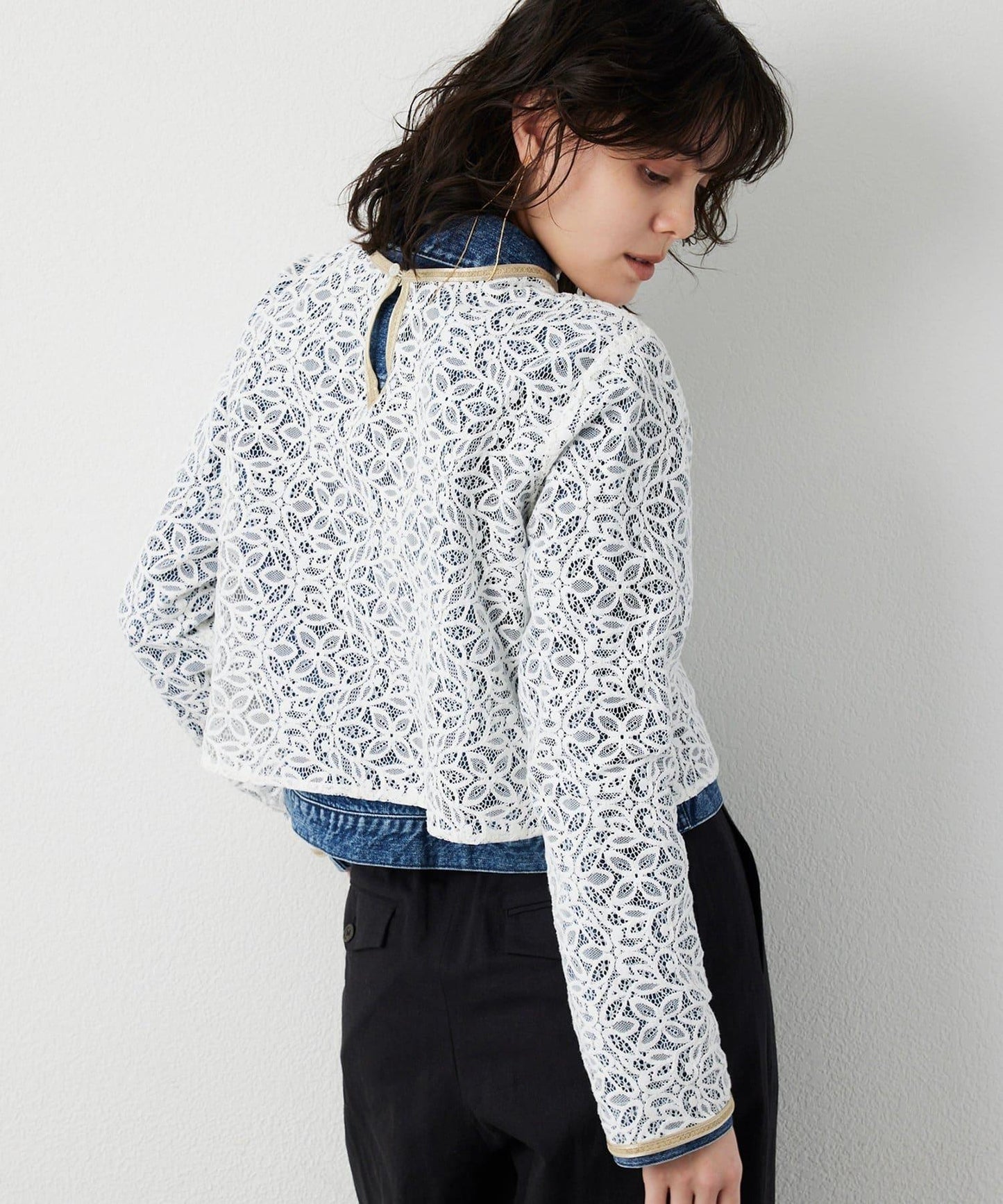 【THE PAUSE】植物花卉蕾絲襯衫