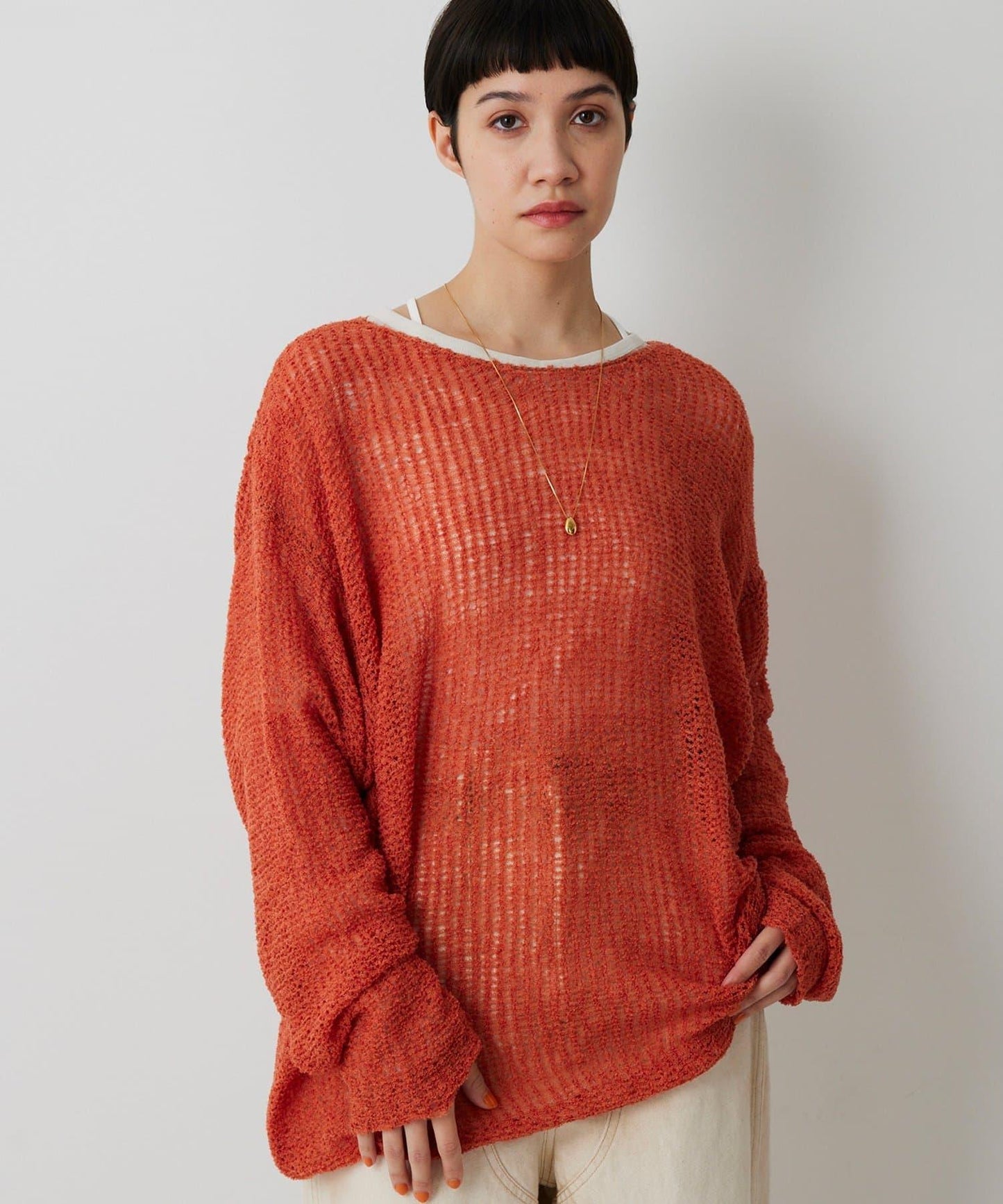 【THE PAUSE】網眼套頭衫