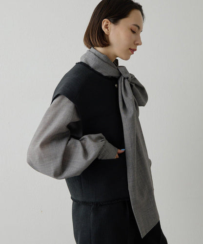 【THE PAUSE】花呢短款馬甲