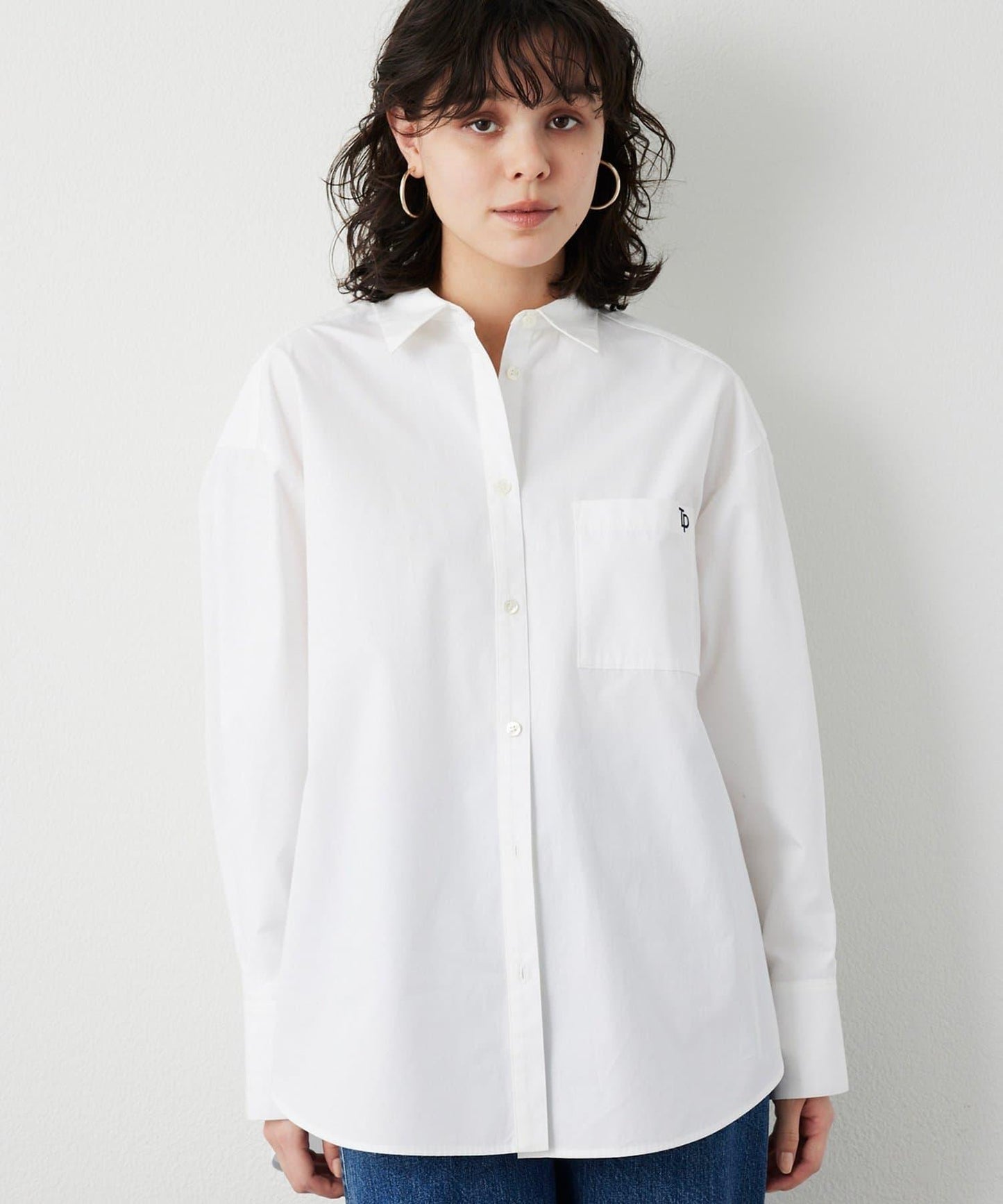 【THE PAUSE】口袋刺繡襯衫