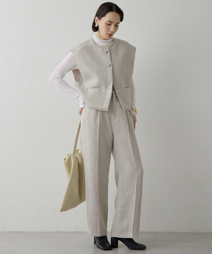 【THE PAUSE】斜紋褶皺長褲