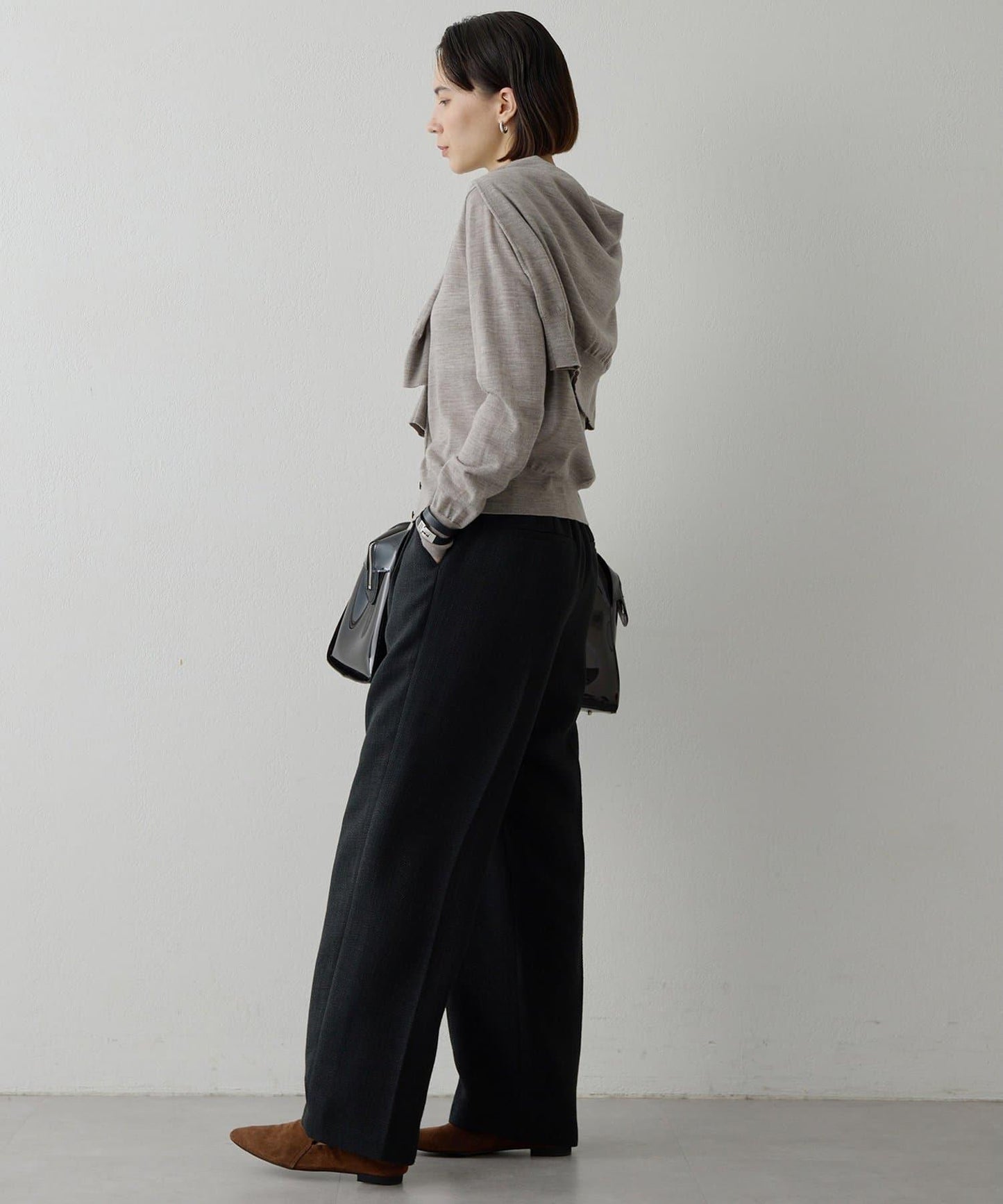 【THE PAUSE】斜紋褶皺長褲