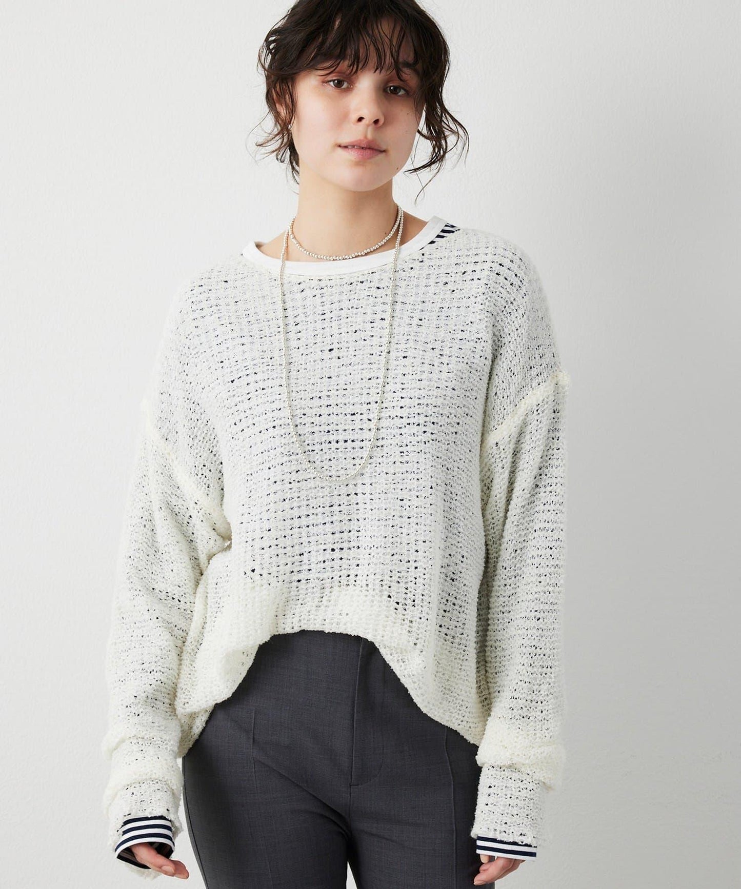 【THE PAUSE】網眼套頭衫