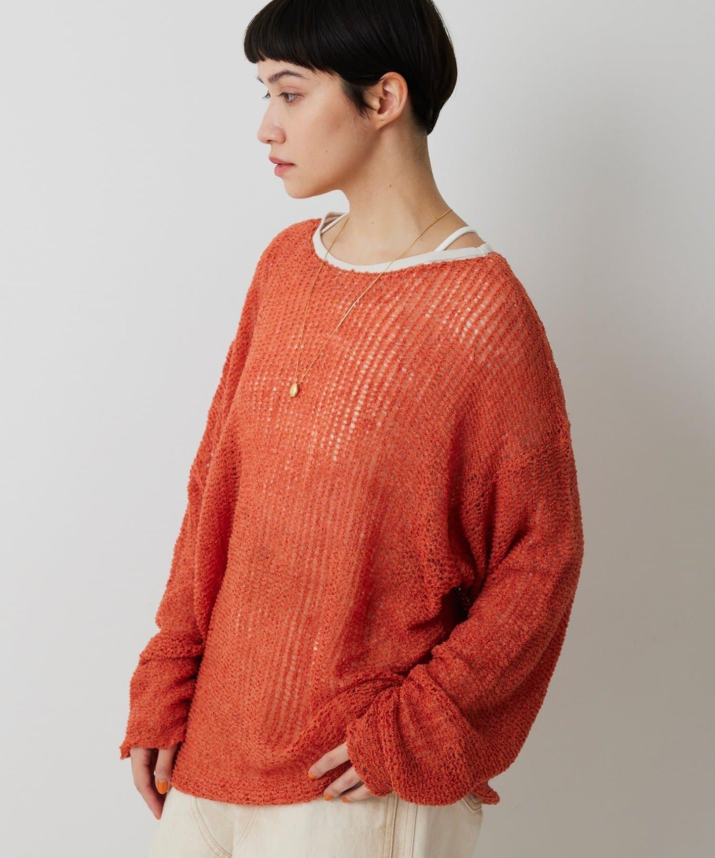 【THE PAUSE】網眼套頭衫