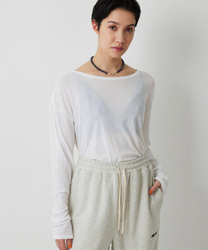 【THE PAUSE】透視羅紋長袖T恤