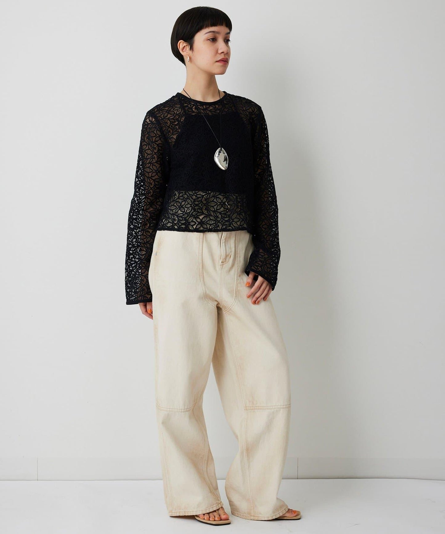 【THE PAUSE】植物花卉蕾絲襯衫