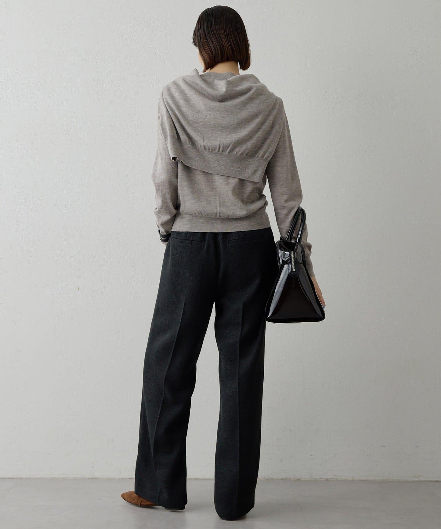 【THE PAUSE】斜紋褶皺長褲