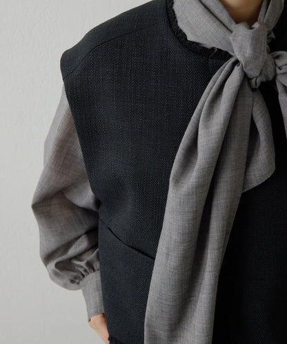 【THE PAUSE】花呢短款馬甲