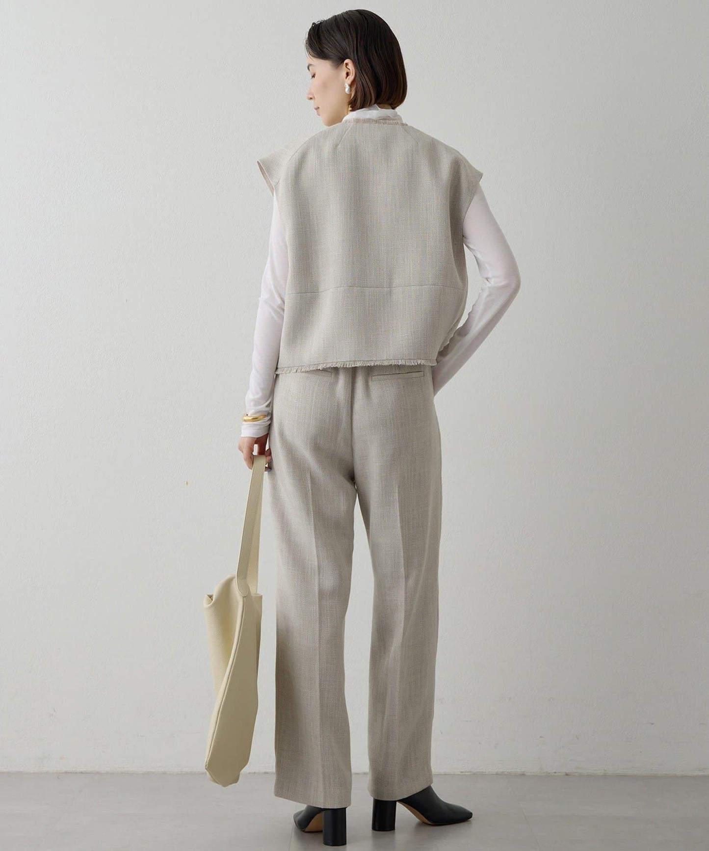 【THE PAUSE】花呢短款馬甲