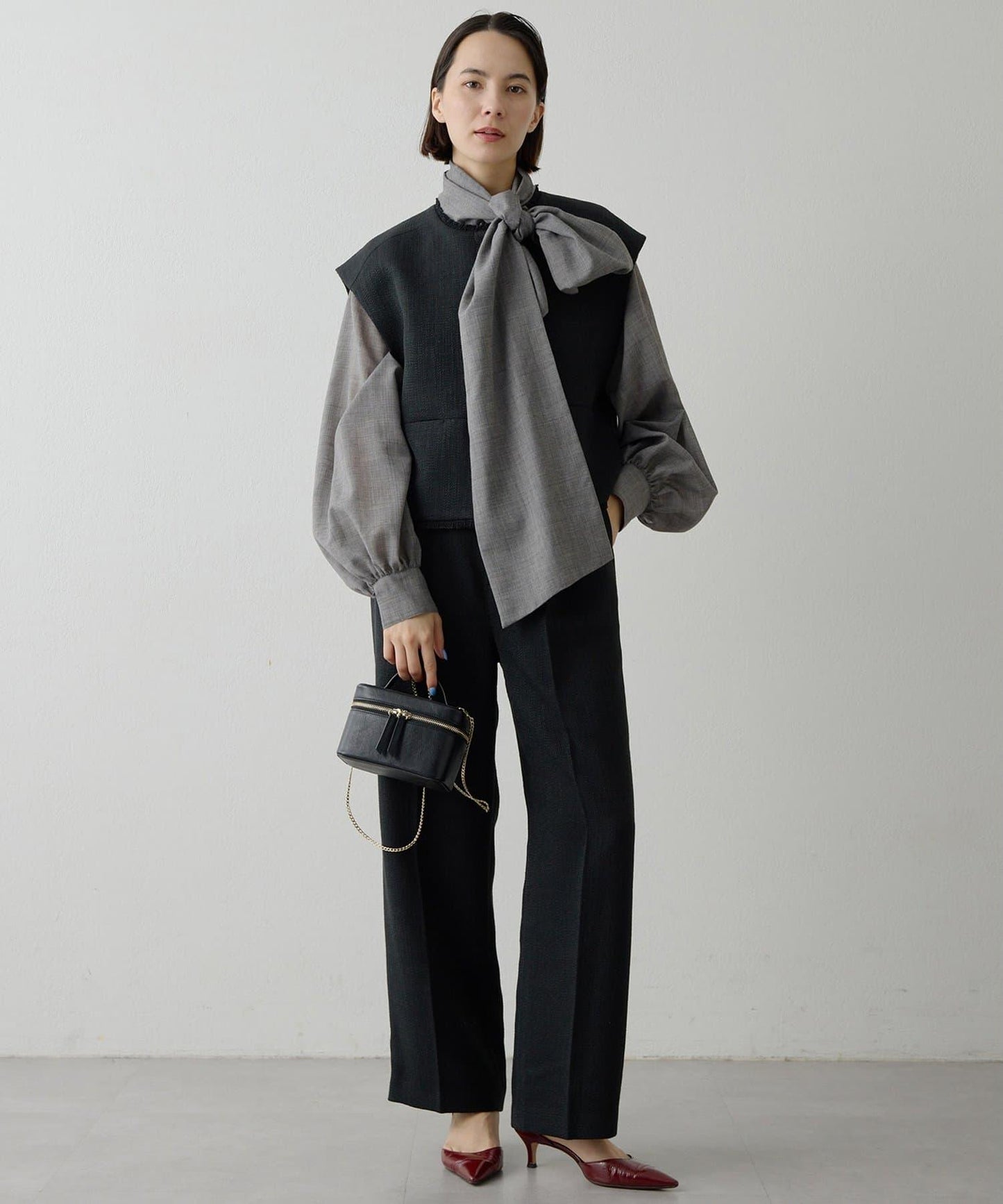 【THE PAUSE】花呢短款馬甲