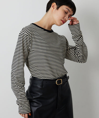 【THE PAUSE】條紋長袖T恤