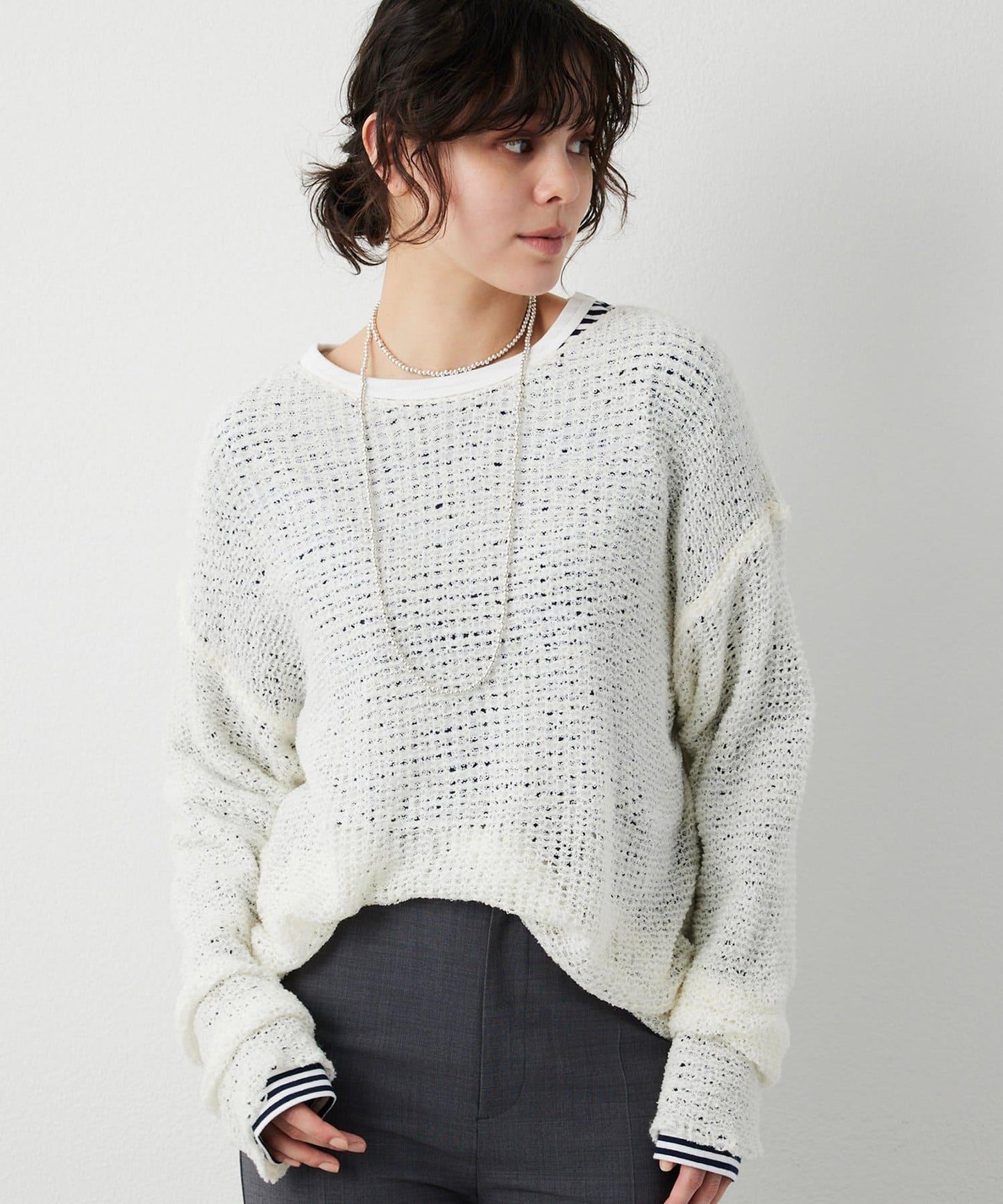 【THE PAUSE】網眼套頭衫